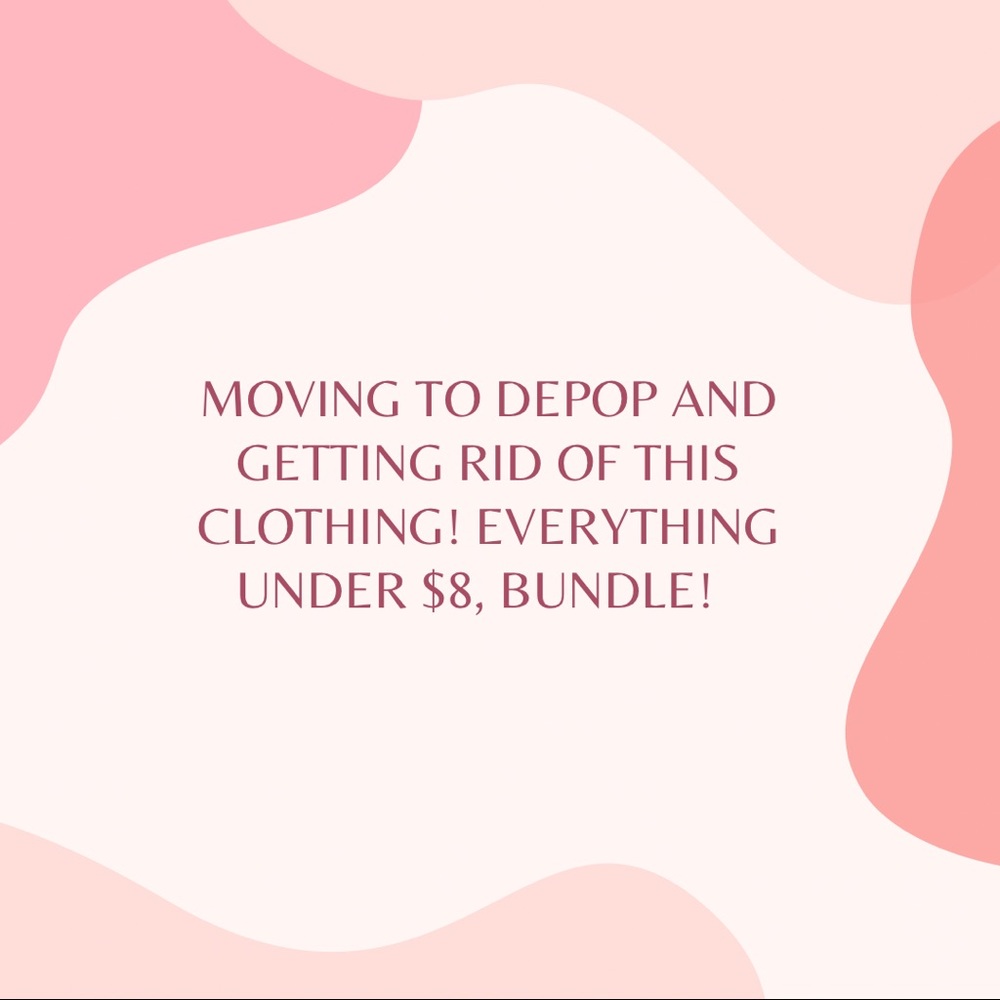 Any clothing not sold soon will be deleted and donated! Please buy!